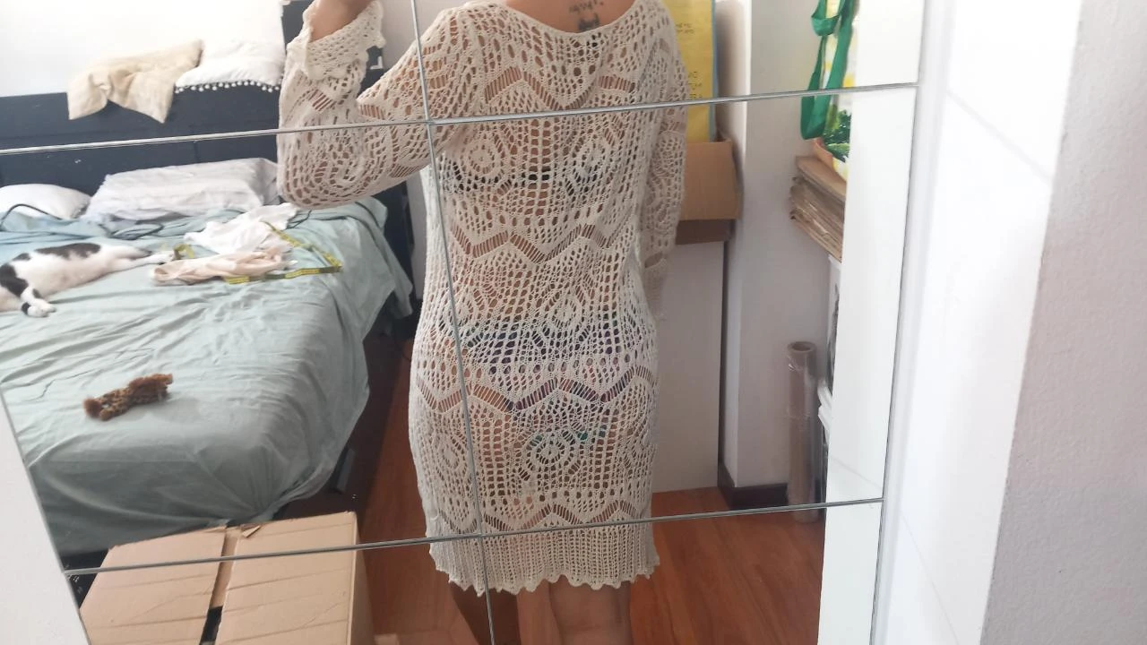 Robe courte en dentelle H&M M | Vestido rendado – photo 7